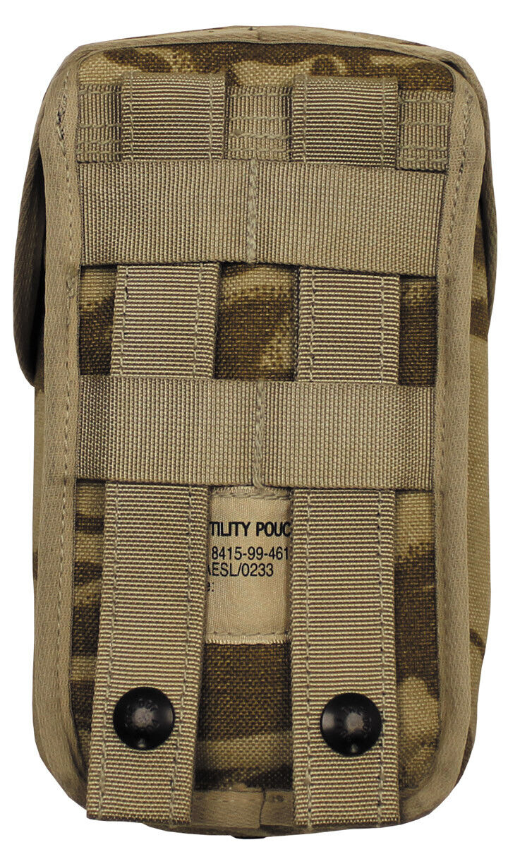 GB Original Military Army Pouch UTILITY Large MOLLE DPM Desert Used