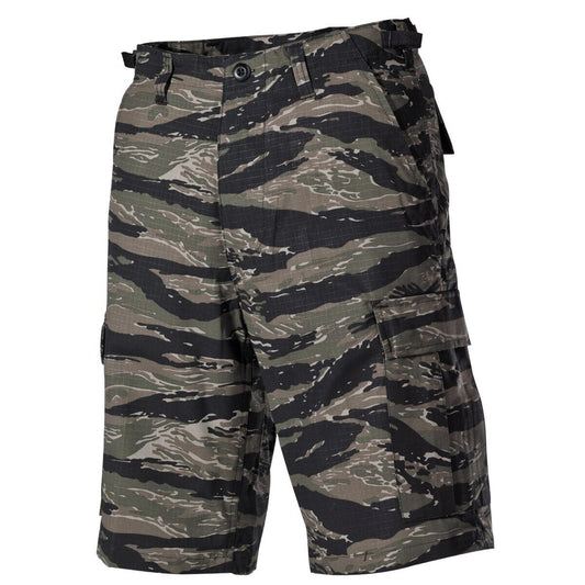 Shorts Bermuda Camo Military Army BDU Rip Stop Tiger Stripe Leg Pockets