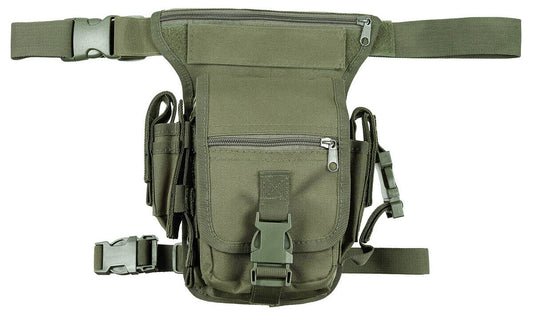 OD Green Hip Bag Leg & Belt Fixation Adjustable Straps Multi-Use