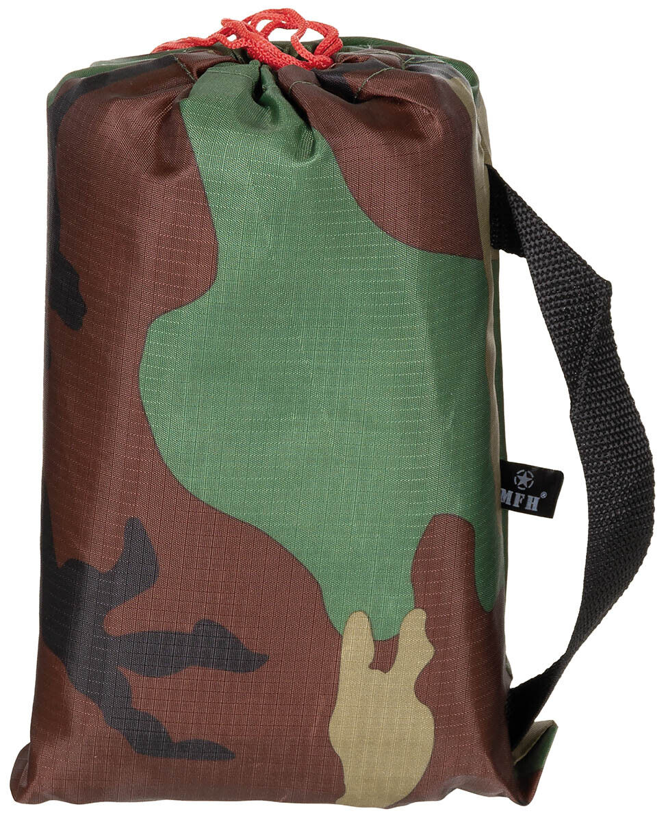 Tarpaulin Waterproof Military Army Outdoor Cover Woodland ca. 300x300cm