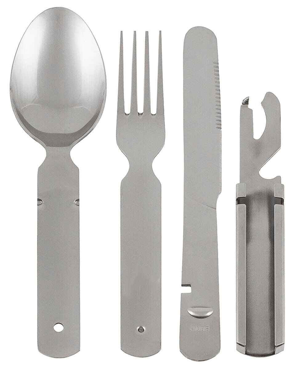Bundeswehr German Army Cutlery Set 4-part, Heavy Version Stainless Steel