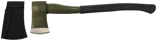 Deluxe Axe Large OD Green Fibreglass Handle Hardened Steel Head Blade 10cm