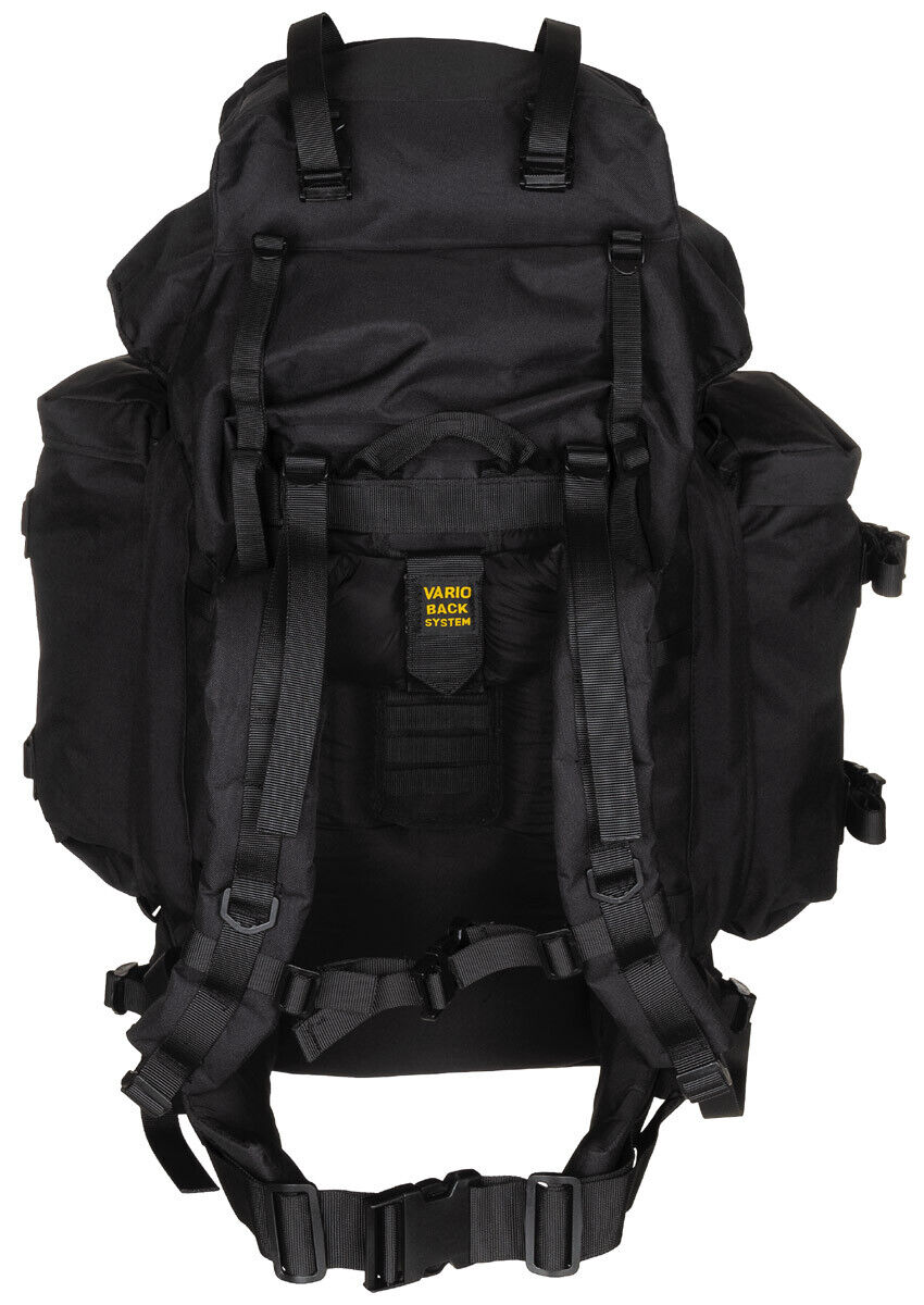 German Army 80L Tactical Backpack Mountain Black Bundeswehr MFH Airsoft