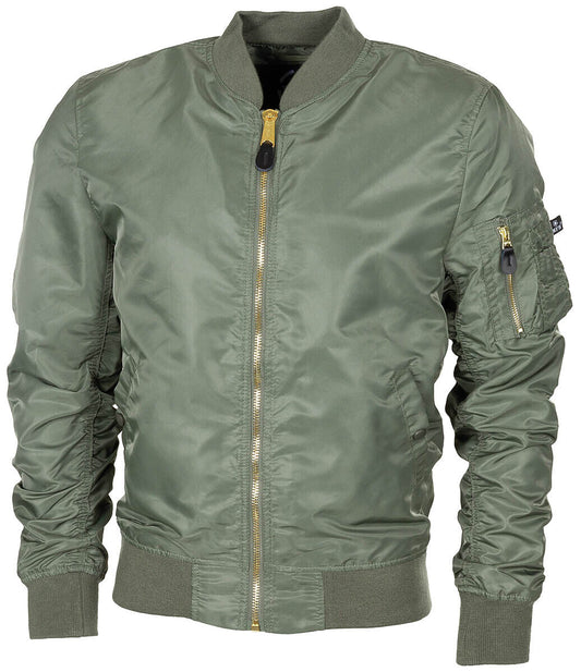 US Army Mens Bomber Jacket MA-1 Air Force Fly Military Pilot Flight Outdoor Coat