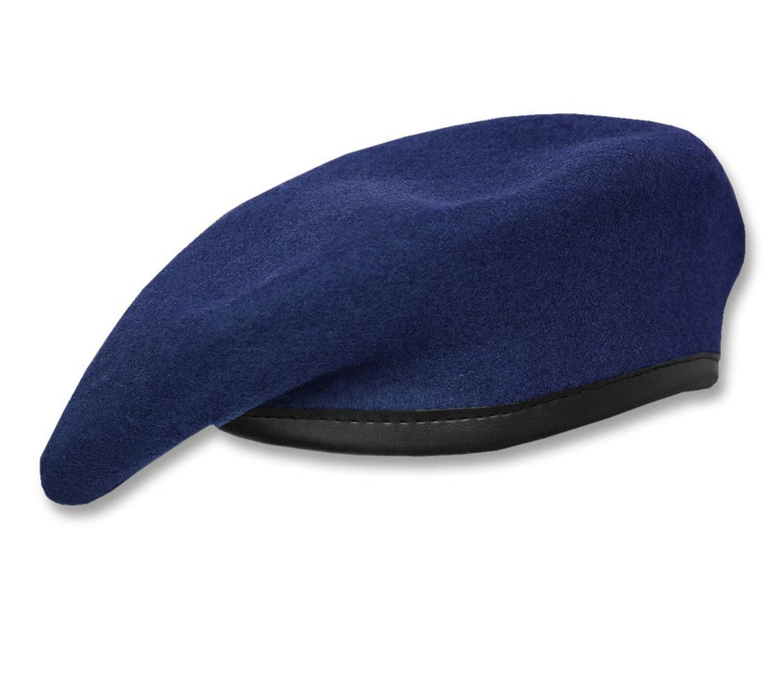 Original Plein Ciel Beret German Army Commando Bundeswehr 100% Merino Wool Blue