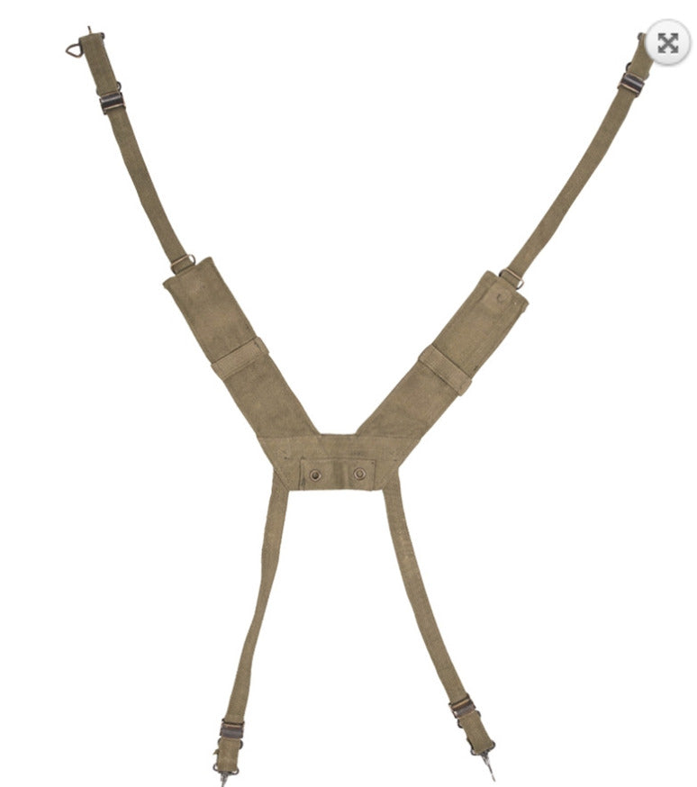 Belgian Army M56 Field Suspenders Vintage Military Surplus Used Adjustable