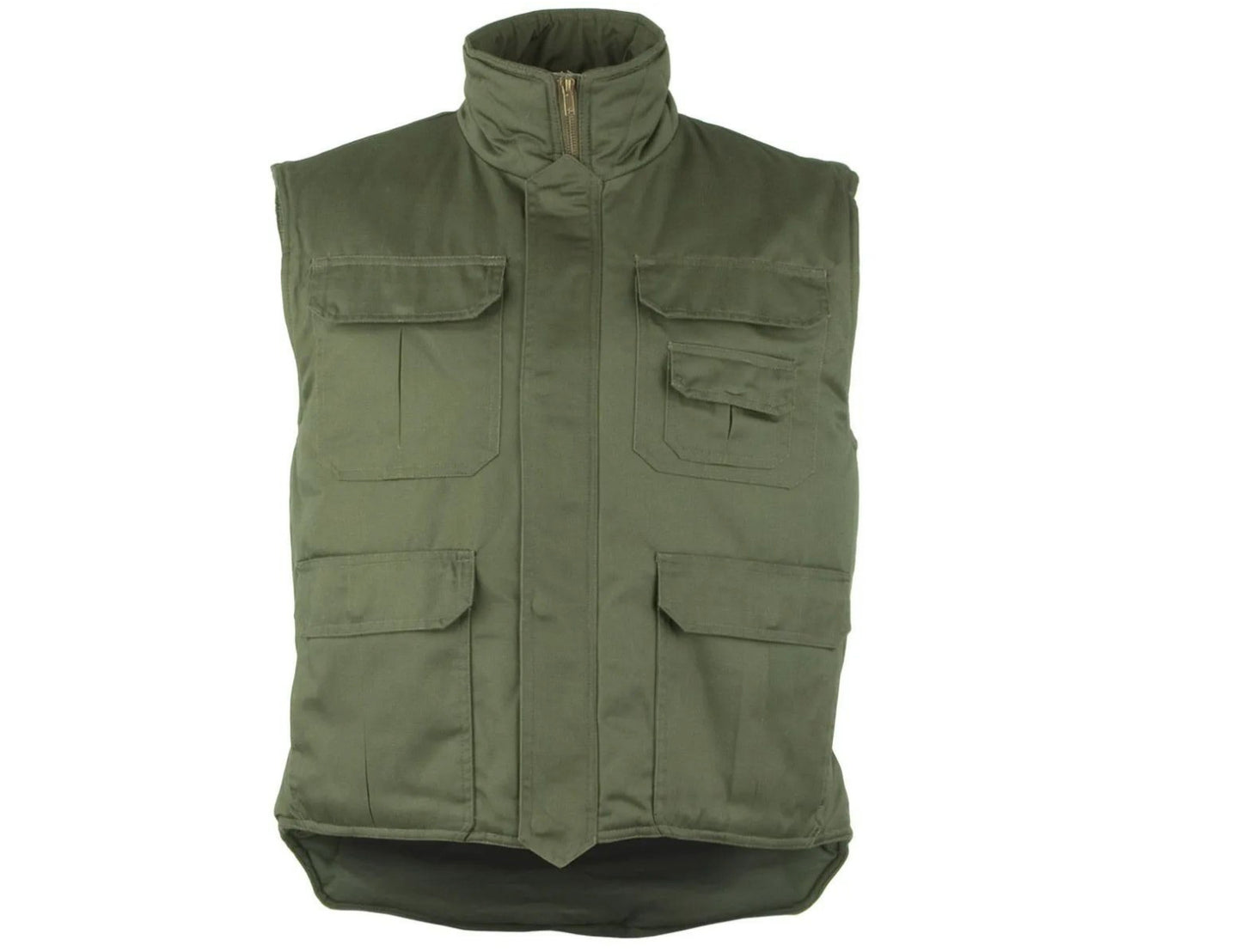 Military Style Outdoor Ranger Vest Padded Multi Pocket Hunting Gilet OD Green