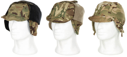 Original British Army GB Winter Cap Cold Weather MTP Camo Used One Size