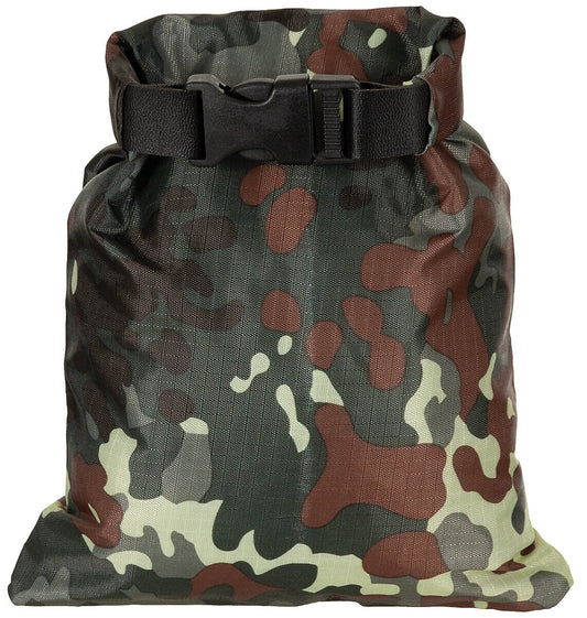 Pack sack Lightweight Transport Military Army Style Drybag BW Camo 1L