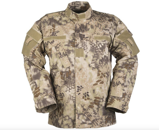 US Army Light Jacket Military Style ACU Field  RipStop Outdoor Camping MandraTan