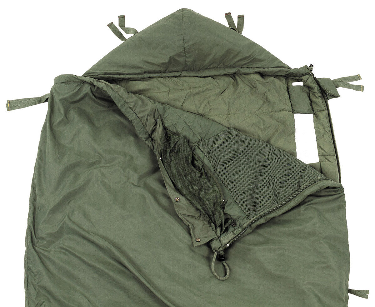 Original British Army Military GB Sleeping Bag OD Green Lightweight Used Surplus