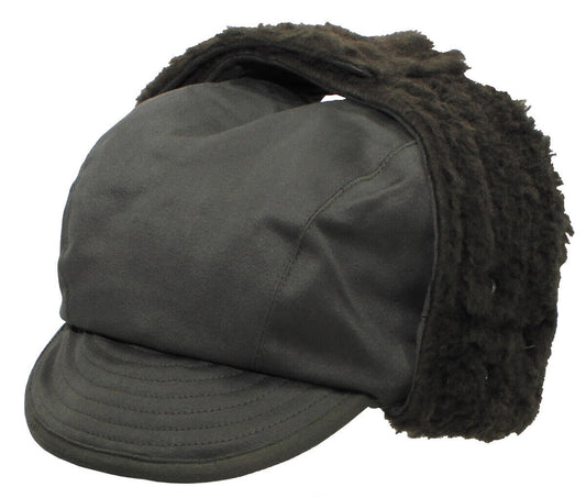 Original French Army Military Winter Cap 100 % Cotton OD Green New