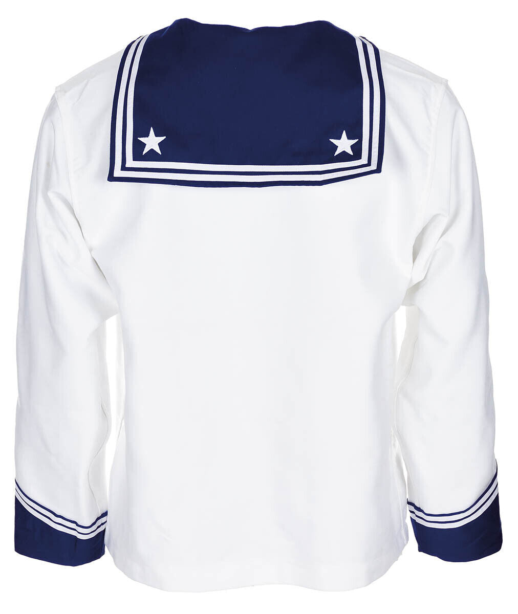Original Italian Navy Military Army Long Sleeves Shirt White 100% Cotton New