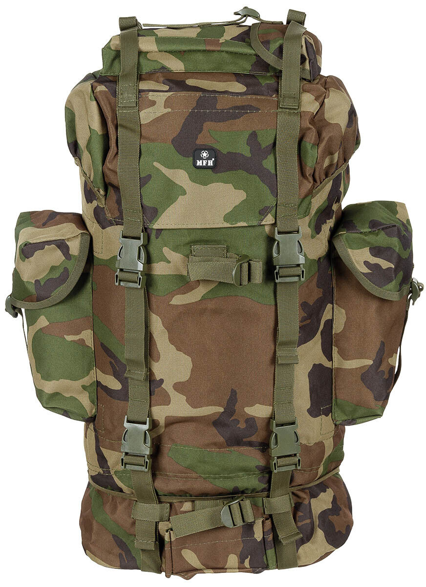 German Army 65L Combat WoodlandCamo Backpack Bundewehr  MFH Tactical Airsoft