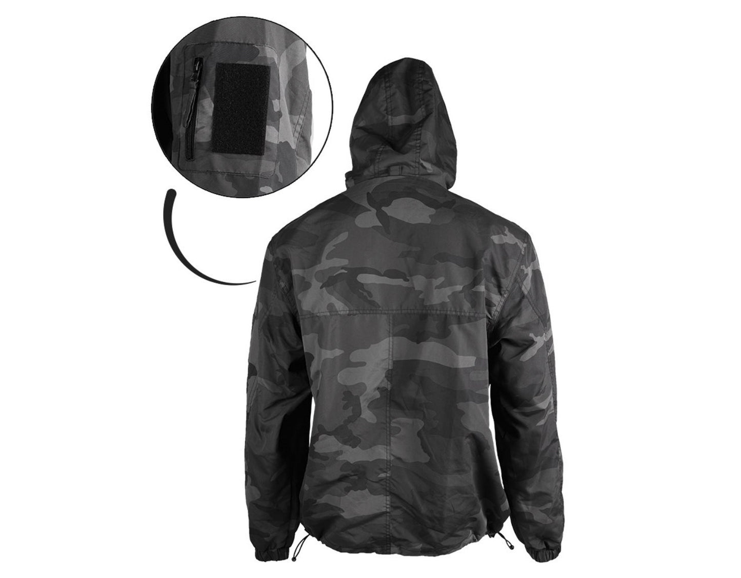 Mil-Tec Summer Jacket Windbreaker Anorak Combat Rain Jacket Slip Style Dark Camo