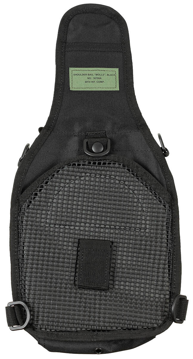 Shoulder Bag Military Army Combat Style Deluxe Adjustable MOLLE Black