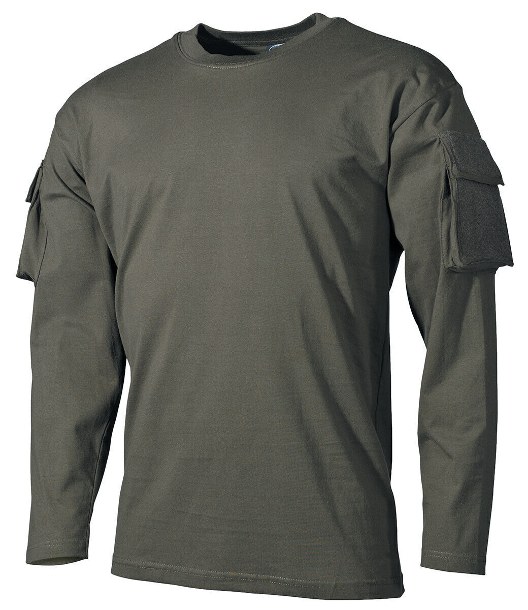 US Mens Tactical Combat Long Sleeves Green Military Training Army Sleeve Pockets