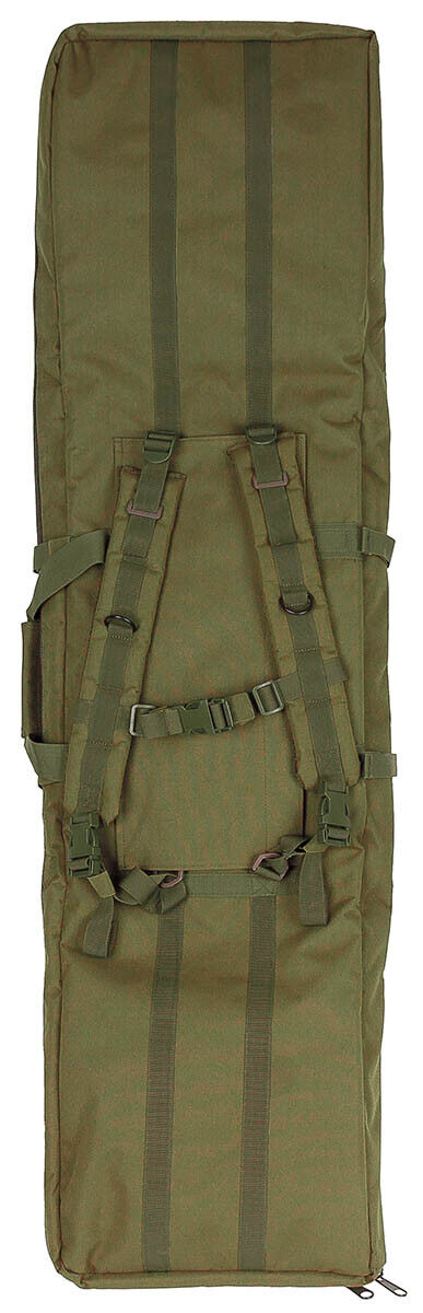 Large OD Green Rifle Bag Padded Wearable as Backpack Multiple Compartments