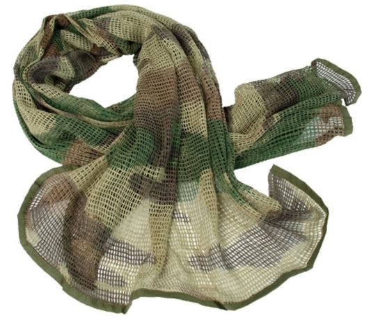 Military Army Style Net Scarf Universal Camouflage 100% Polyester CCE Camo