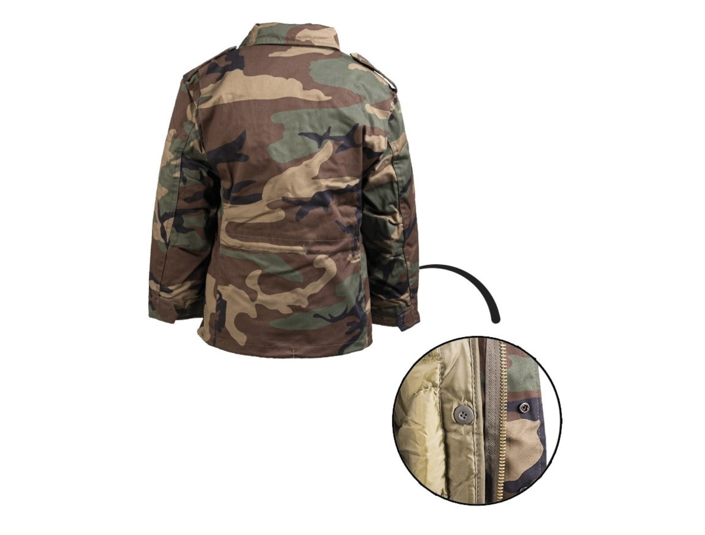 US Army M65 Field Jacket Military Style Kids Size Outdoor Camping Trekking Camo