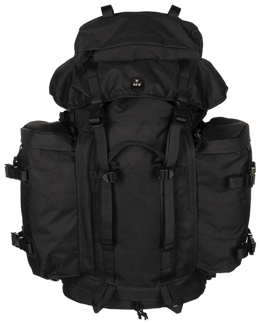 German Army 80L Tactical Backpack Mountain Black Bundeswehr MFH Airsoft