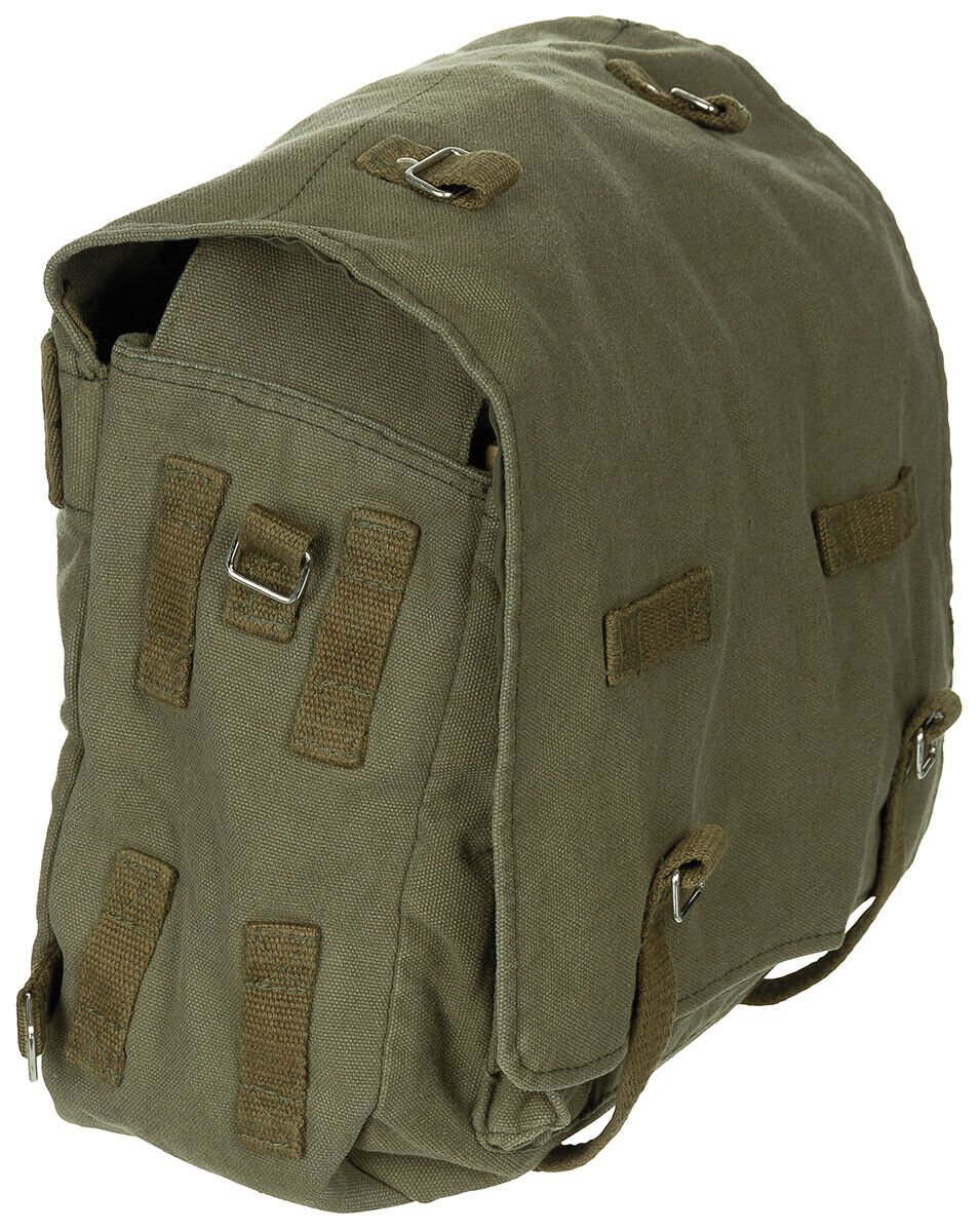 MFH BW Combat Bag Large Crossbody Canvas Tote Pack Hiking OD Green Stonewashed