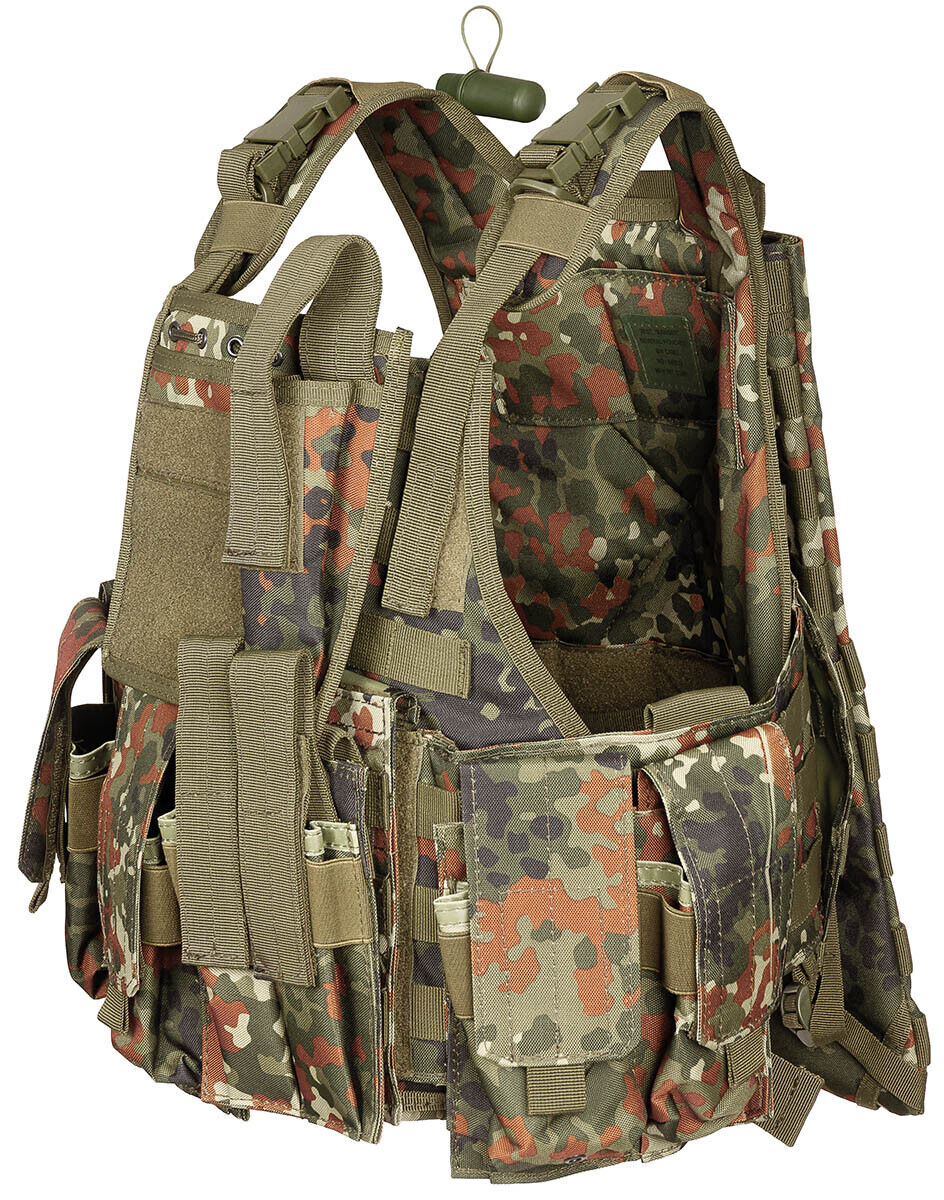 US Army Military Combat Vest Ranger With Belt BW Camo Molle Adjustable One Size