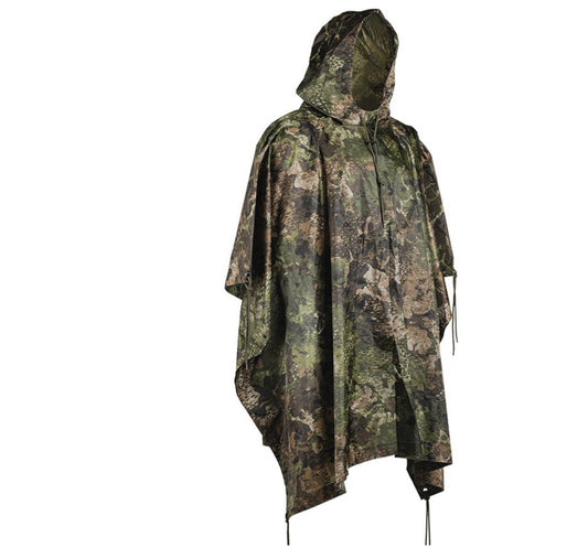 MIL-TEC Wasp II Weatherproof Rain Coat Hunting Wet Weather Poncho Ripstop Camo