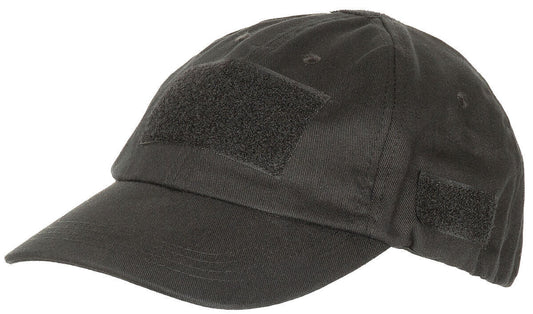 US Army Military Field Outdoor Operations Cap With Loop Panels Black