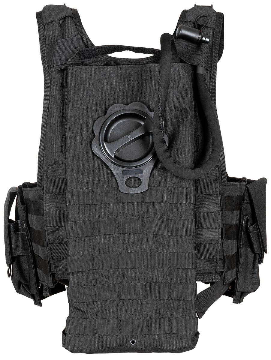 US Army Military Combat Vest Ranger With Belt Black Molle Adjustable One Size