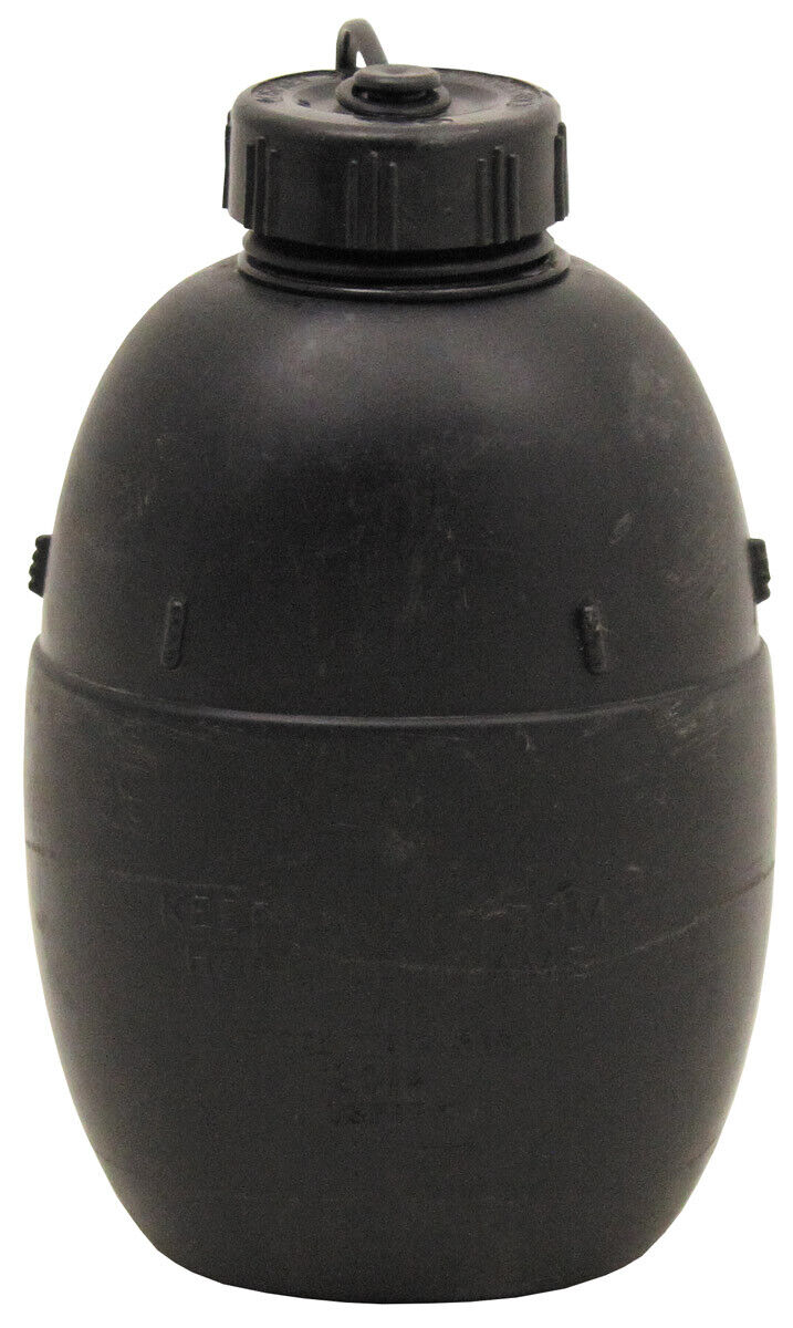 Original British Army Military GB Canteen Plastic Black Without Cup Used