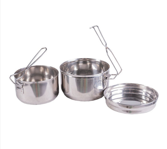 Original Czech Army 3-Piece Stainless Steel Mess Kit Vintage Military Surplus