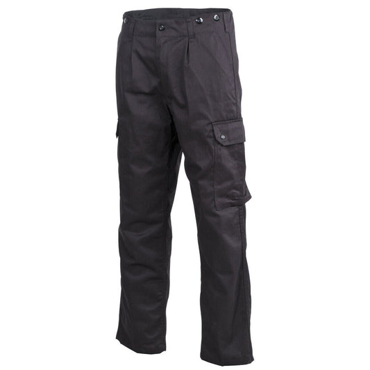 Genuine German Army Moleskin Pants Field Combat BW Black Trousers Pockets NEW