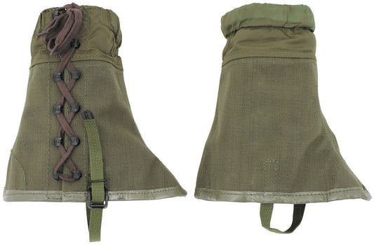 Original Vintage Italian Army Winter Gaiters OD Green Canvas