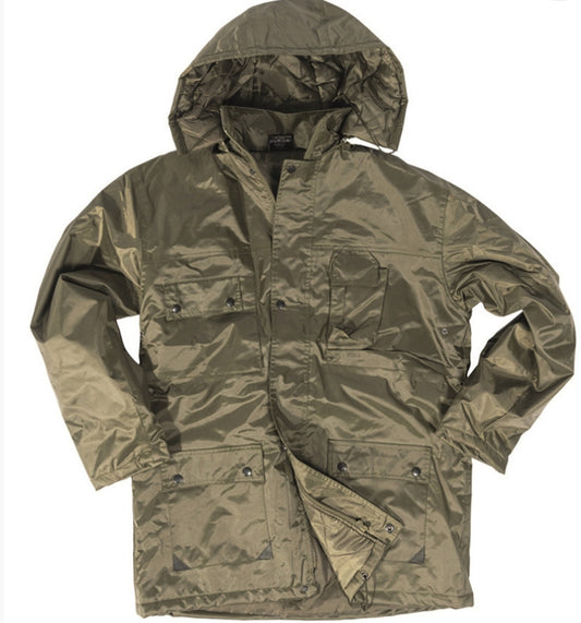 MIL-TEC Dubon Parka Army Winter Quilted Military Jacket Warm Hooded Coat Olive