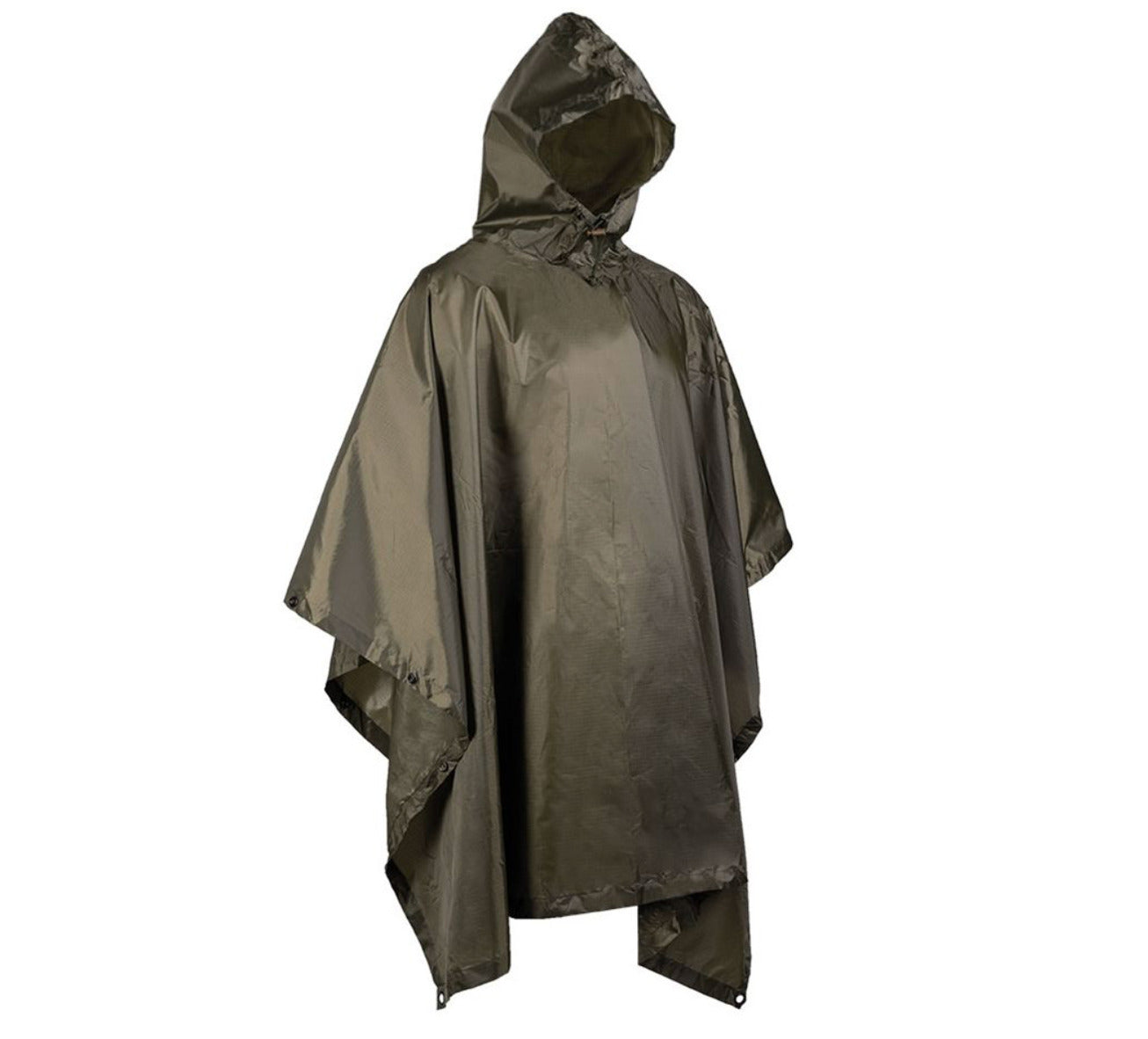 MIL-TEC Weatherproof Rain Coat Hunting Wet Weather Poncho Ripstop OD Green