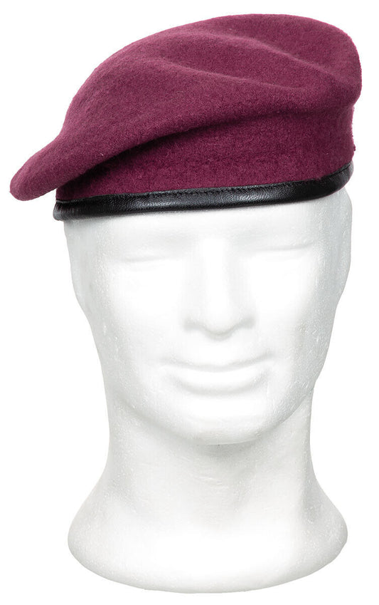 French Army Commando Military Army Small Crown Wool Beret Bordeaux