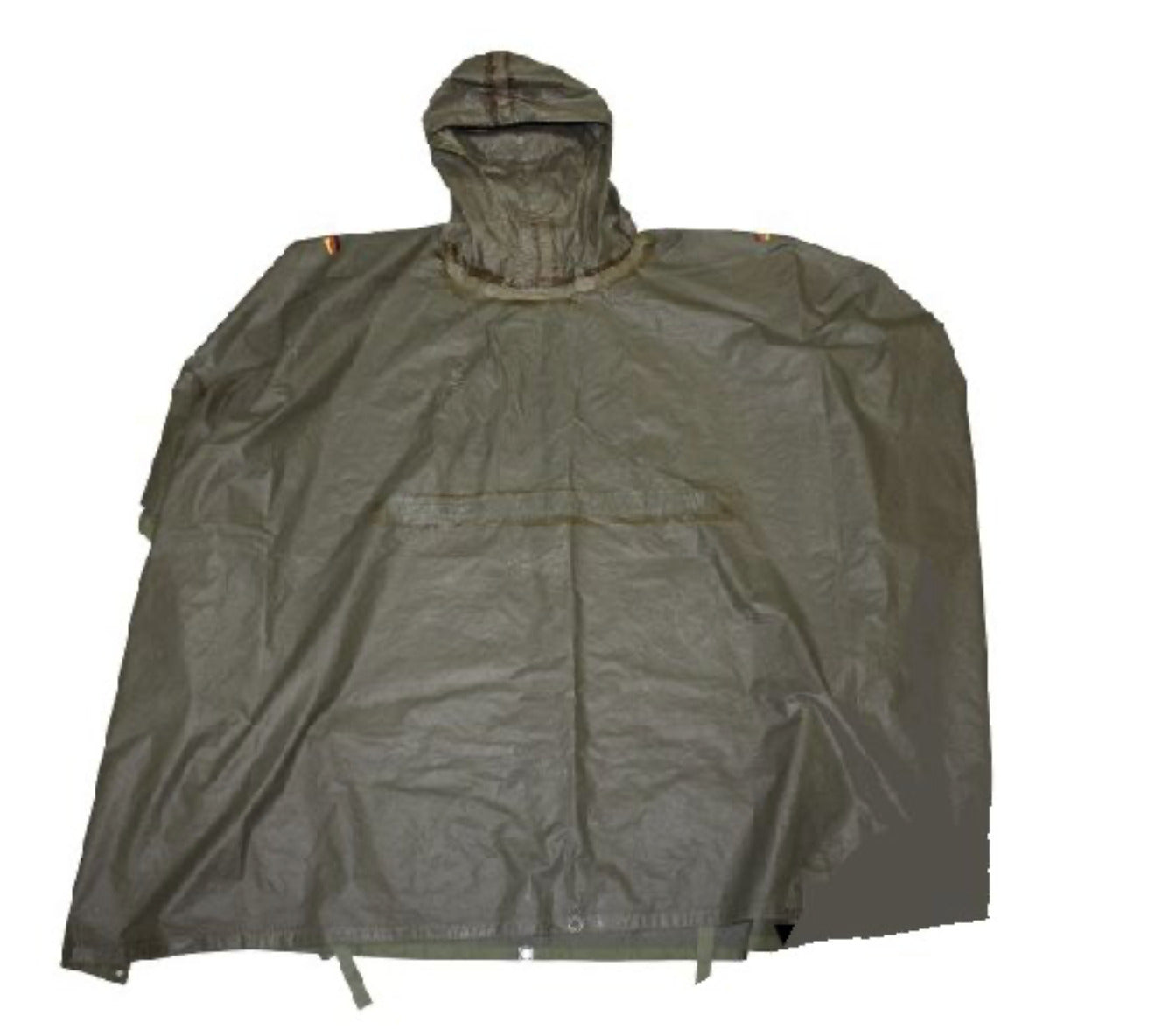 Genuine German Amy OD Wet Weather Poncho Vintage Military Surplus Durable Used
