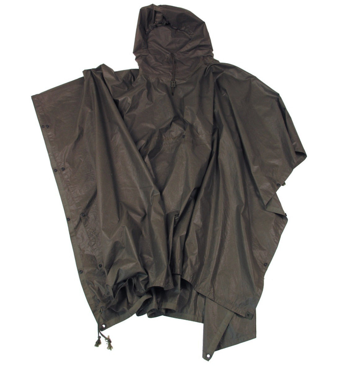 Genuine German Amy OD Wet Weather Poncho Vintage Military Surplus Durable Used