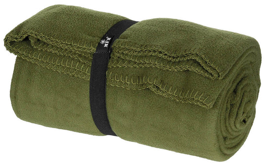 Military Army Fleece Blanket With Blanket Polyester OD green ca. 200x150cm
