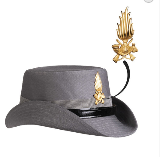 Italian Lady Cacciali Hat with Customs Insignia Military Surplus Used