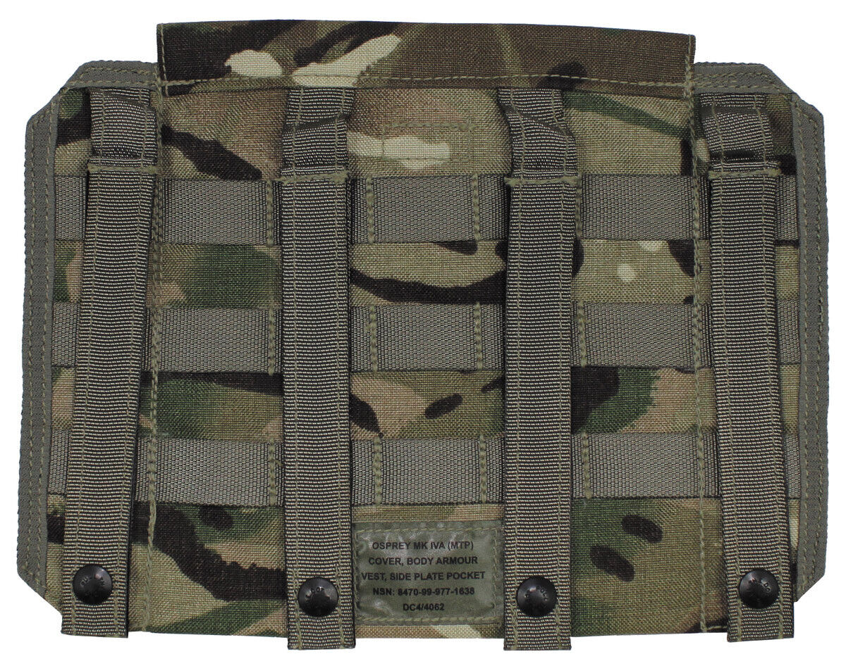 GB Original Military Army Bag Side Plate Pocket, Osprey MK IV MTP Camo Used