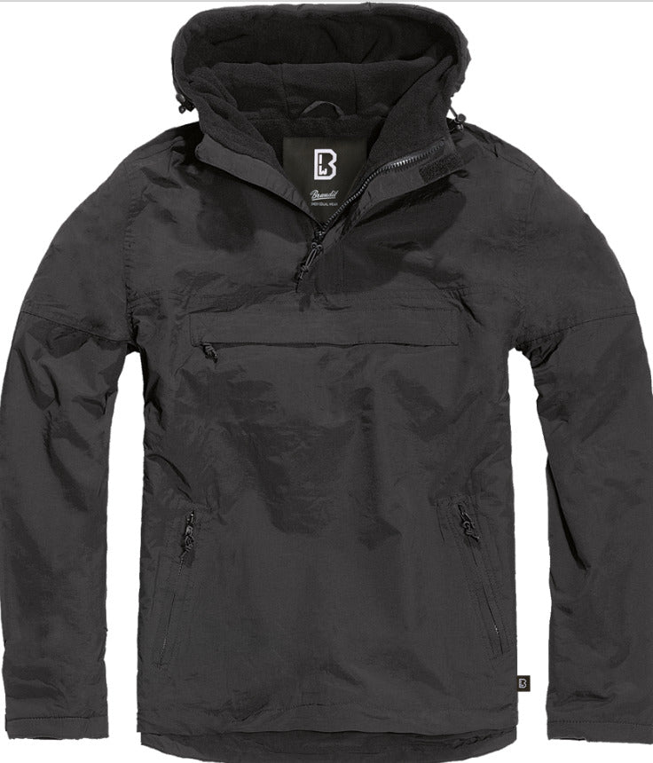 Brandit Windbreaker Anorak Black – Outdoor Hunting & Camping Jacket