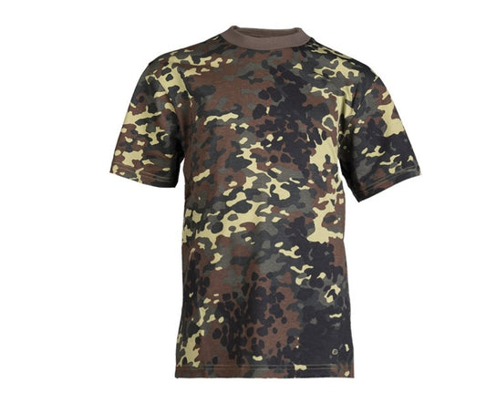 US Army Style Kids Size T-Shirt Outdoor  Camping Sport Flecktarn
