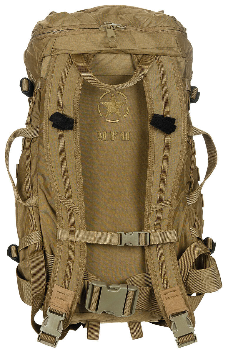 Mission 30 Coyote Tan Cordura Backpack Adjustable Straps Lid Pocket Molle MFH