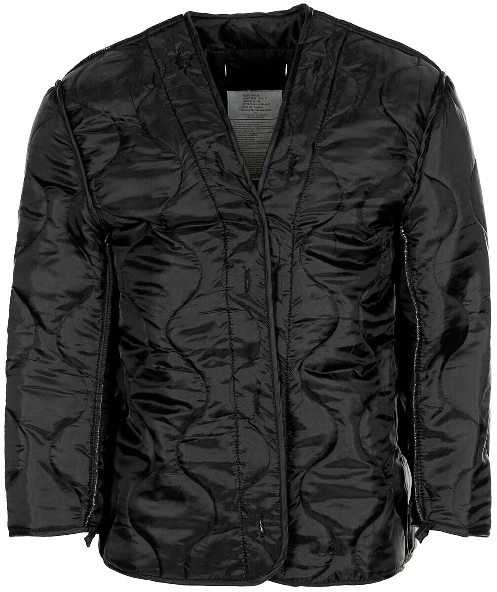 MFH US Field Jacket M65 with Detachable. Quilted Lining Black