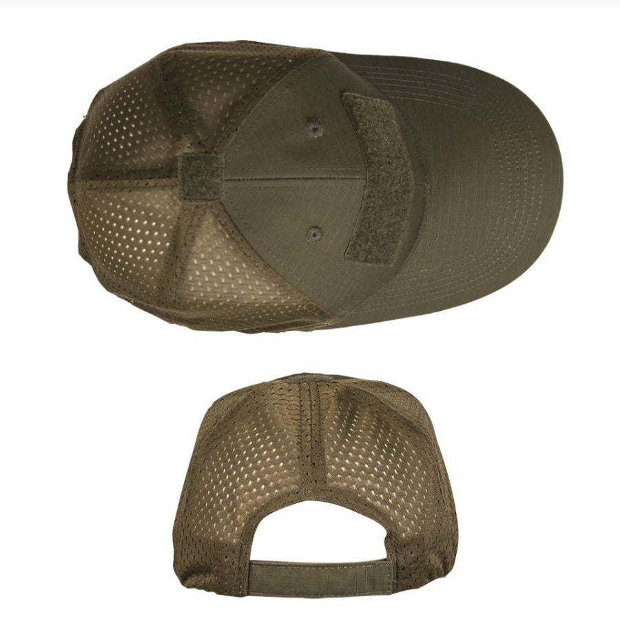 Net Baseball Cap Summer Trucker Style Mil-tec Patch Rip-Stop Hat OD Green