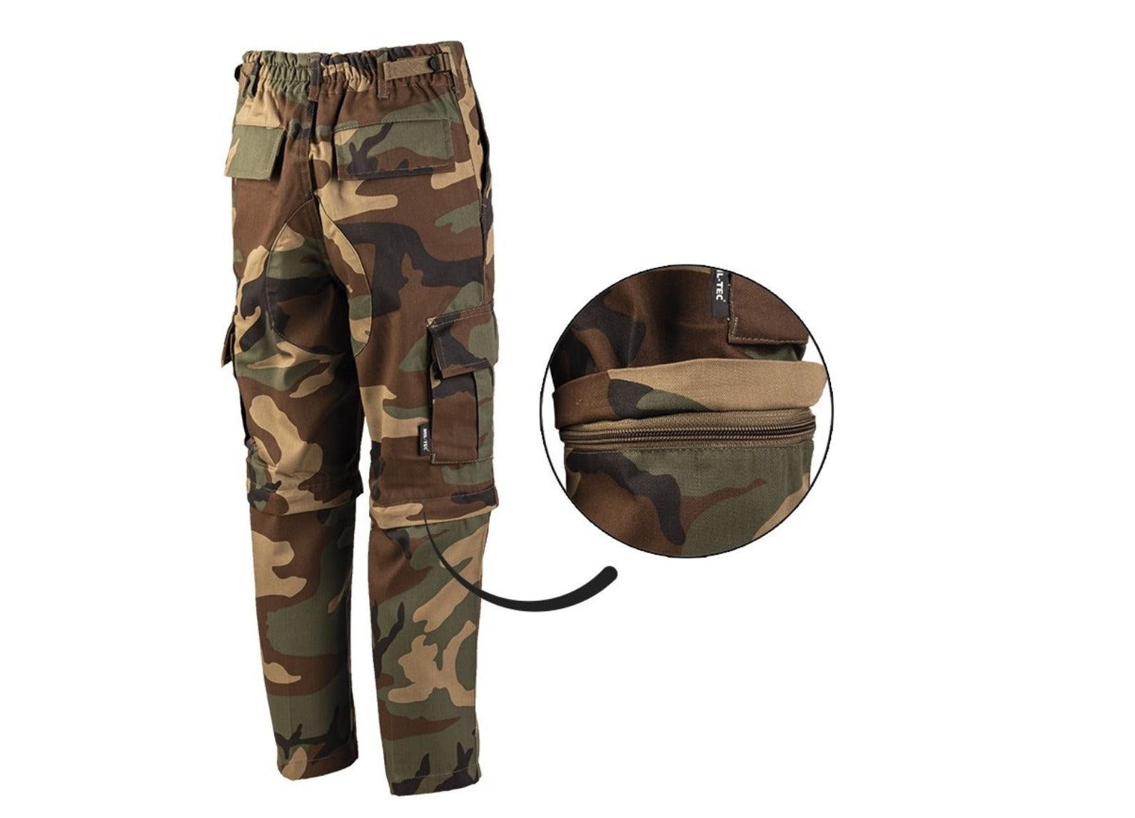 US Army Military Trousers Outdoor Camping  Zip-Off Kids Size BDU Style Pants