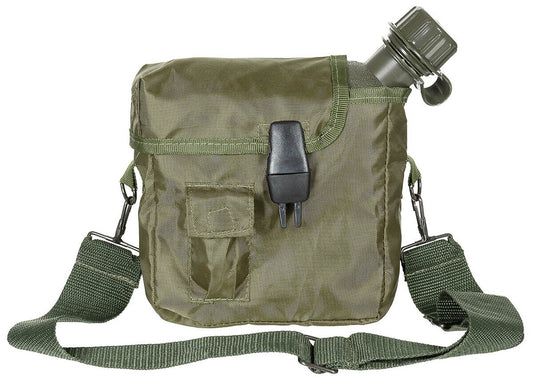 US Army Military Canteen Angular With Cover OD Green