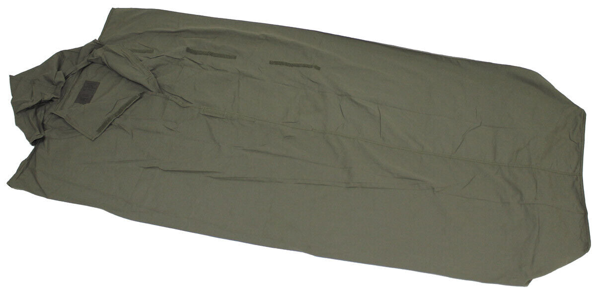 Original British Army Military GB Sleeping Bag Liner OD Green Used